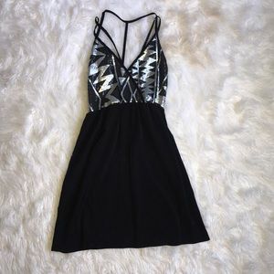 Black sequin dress